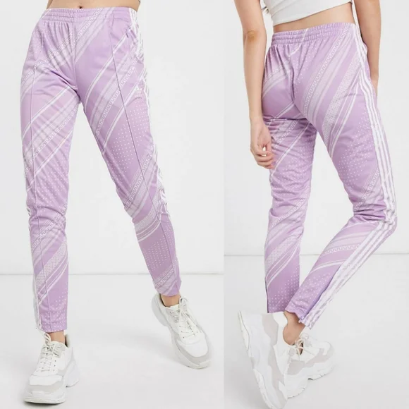 Adidas purple glow track pants on sale